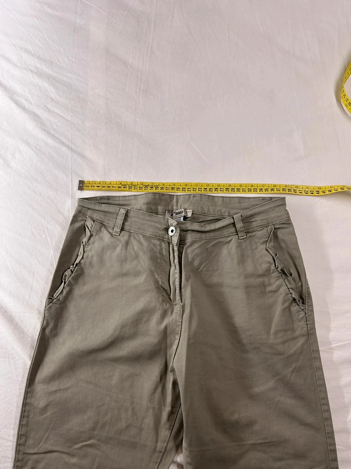 Beige kaki vintage pinokkio broek – photo 5